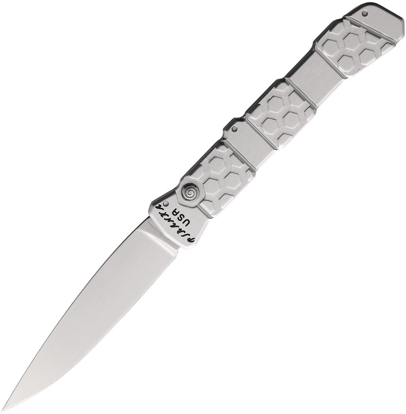 Piranha Knives Auto 21 Button Lock Silver