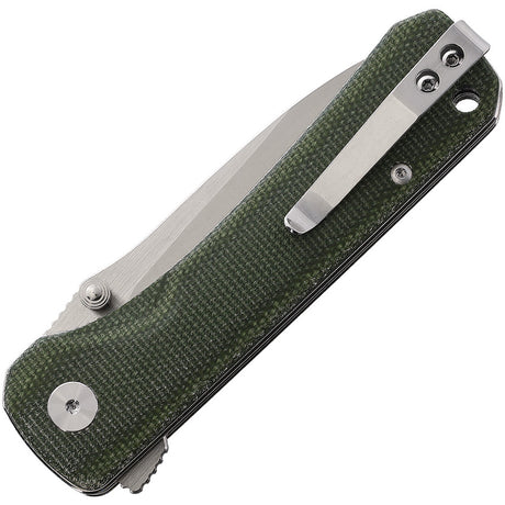 QSP Knife Hawk Linerlock Green Micarta