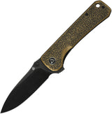 QSP Knife Hawk Linerlock Brass Black