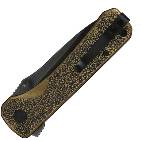 QSP Knife Hawk Linerlock Brass Black