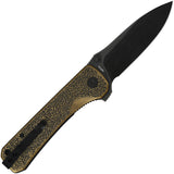 QSP Knife Hawk Linerlock Brass Black