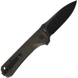 QSP Knife Hawk Linerlock Copper Black