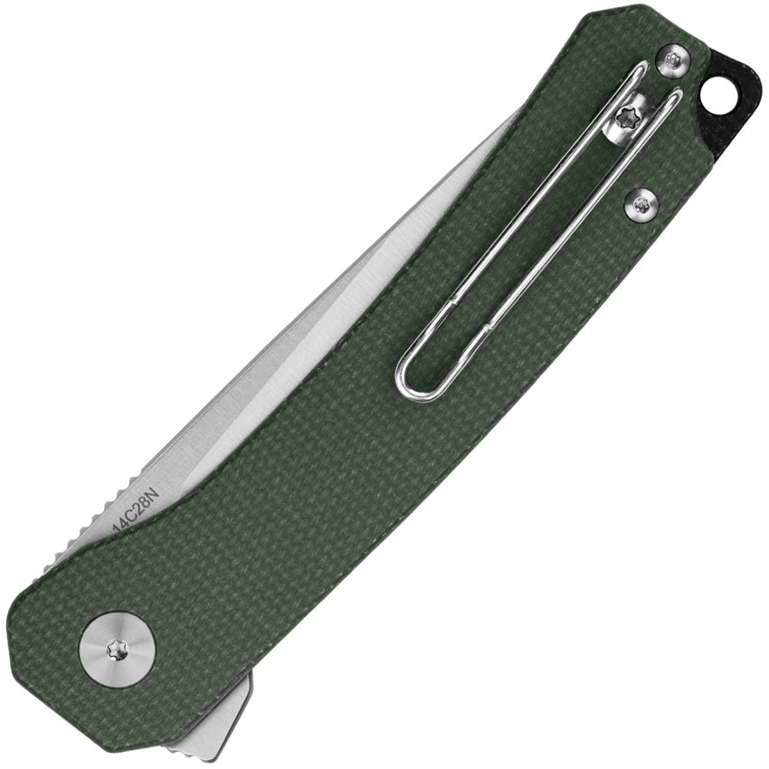 QSP Knife Osprey Linerlock Green Micarta