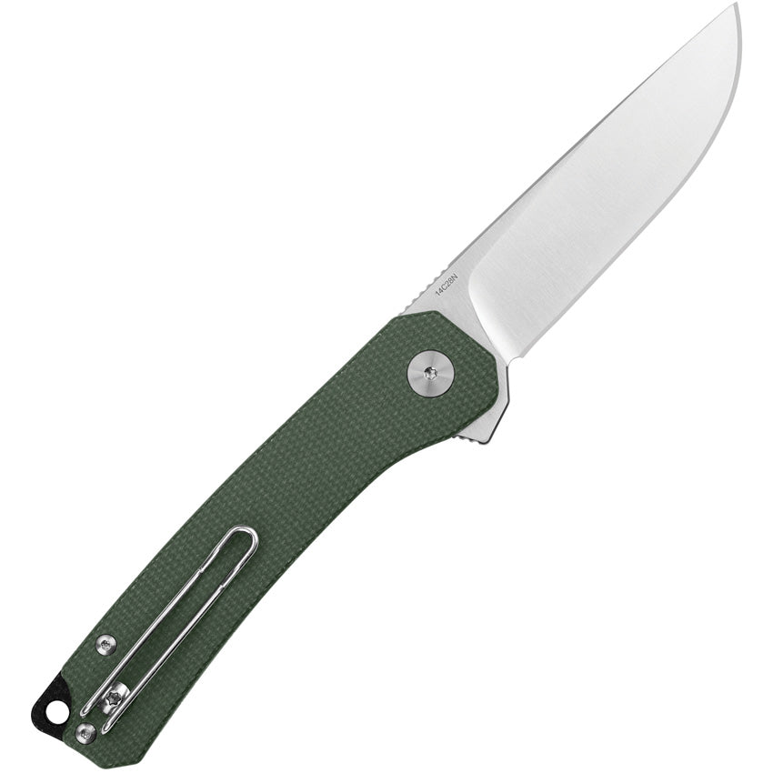 QSP Knife Osprey Linerlock Green Micarta