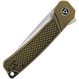 QSP Knife Osprey Linerlock Brass