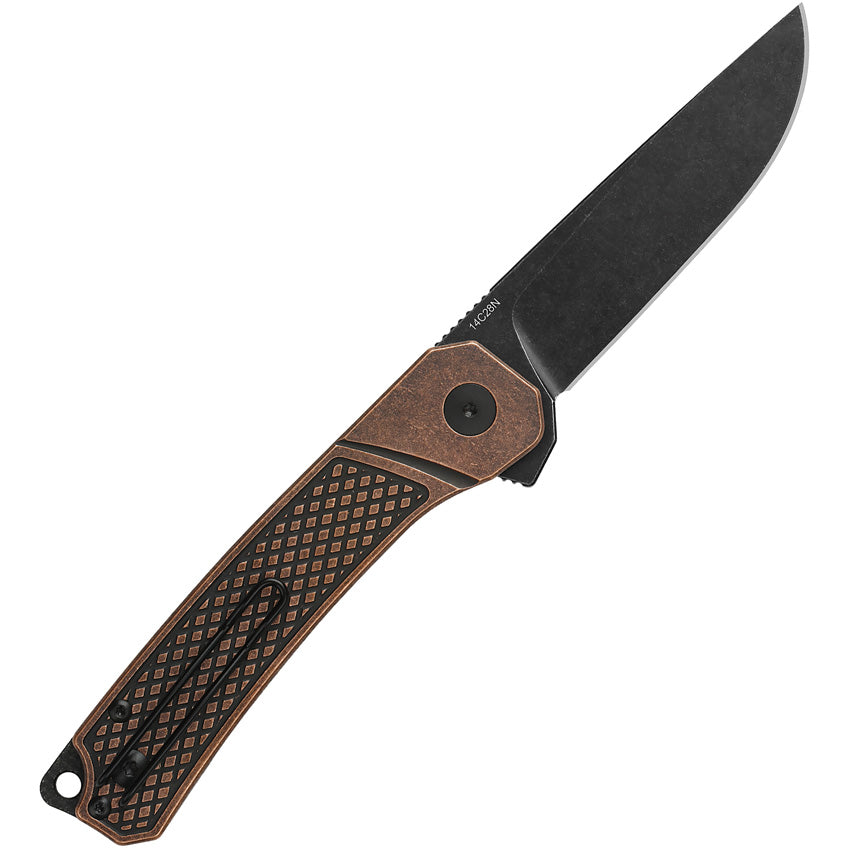 QSP Knife Osprey Linerlock Copper Black