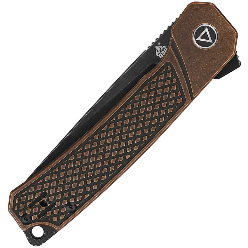 QSP Knife Osprey Linerlock Copper Black