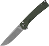 QSP Knife Osprey XL Button Lock Green