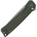 QSP Knife Osprey XL Button Lock Green