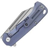 QSP Knife Rhino Framelock Satin Blue