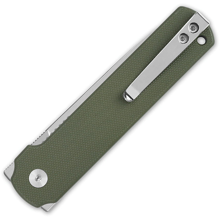 QSP Knife Lark Linerlock Green G10