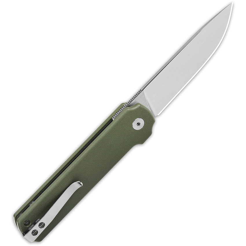 QSP Knife Lark Linerlock Green G10