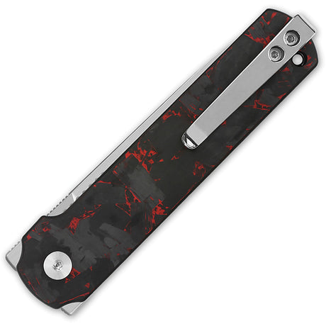 QSP Knife Lark Linerlock Red/Blk CF