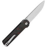 QSP Knife Lark Linerlock Red/Blk CF