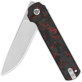 QSP Knife Lark Linerlock Red/Blk CF