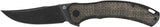 QSP Knife Walrus Linerlock Burlap Blk