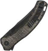 QSP Knife Walrus Linerlock Burlap Blk