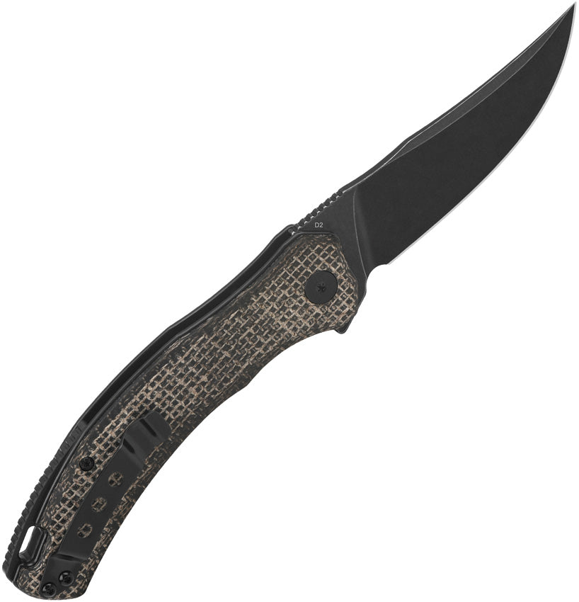 QSP Knife Walrus Linerlock Burlap Blk