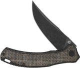 QSP Knife Walrus Linerlock Burlap Blk