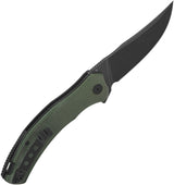 QSP Knife Walrus Linerlock Black Green