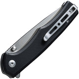 SENCUT Crowley Button Lock Black G10