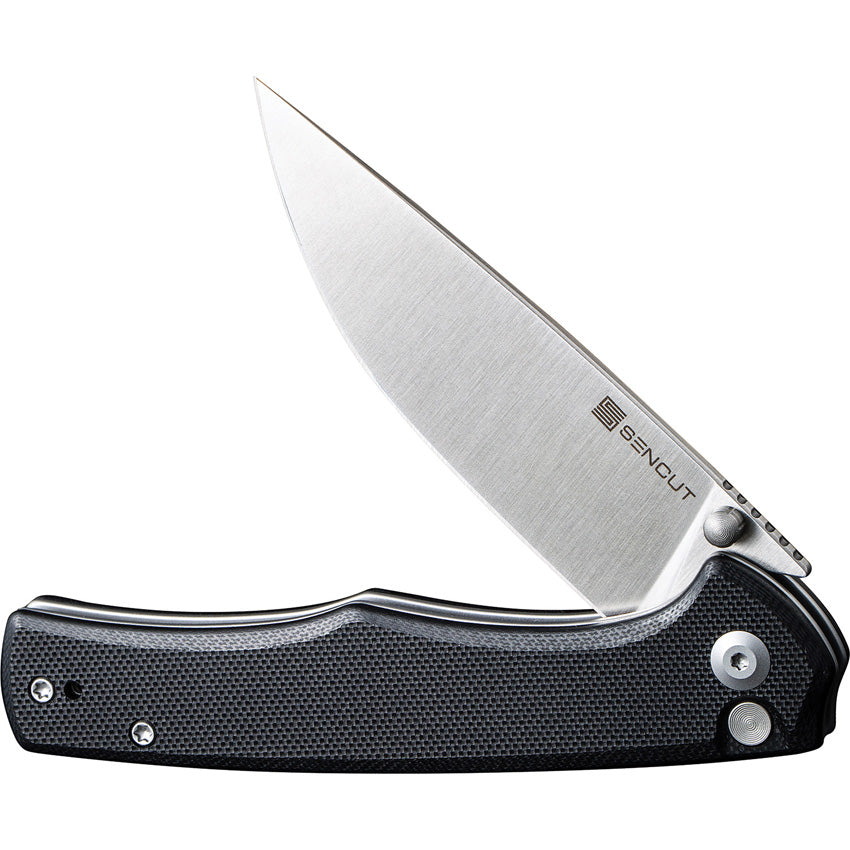 SENCUT Crowley Button Lock Black G10