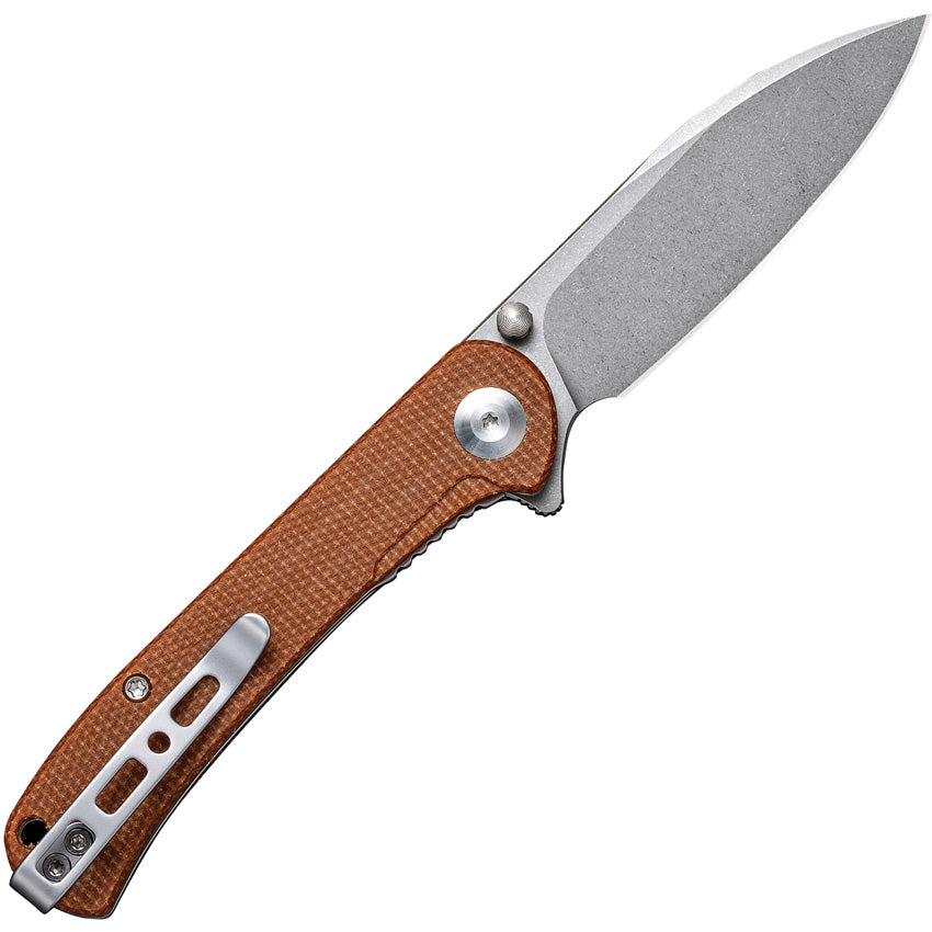 SENCUT Scepter Linerlock Brn Micarta