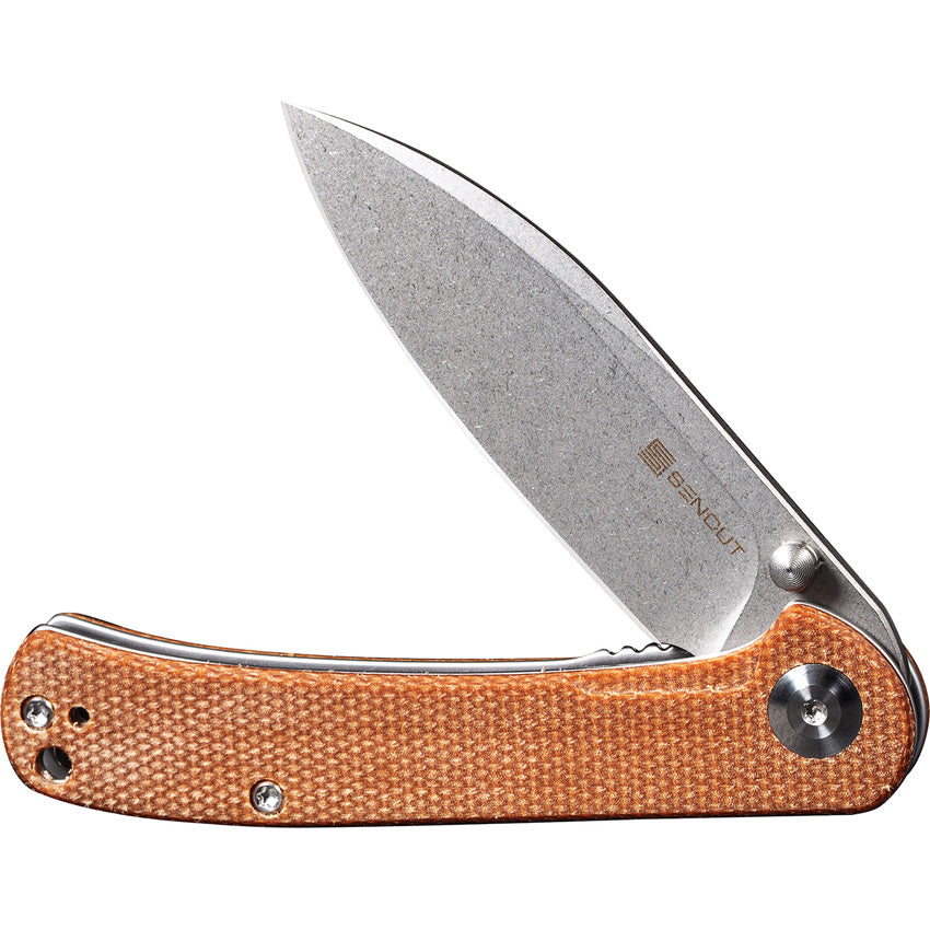 SENCUT Scepter Linerlock Brn Micarta