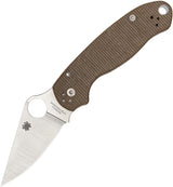 Spyderco Para 3 Brn Canvas Micarta