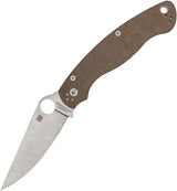 Spyderco Military 2 Brn Canvas Micarta