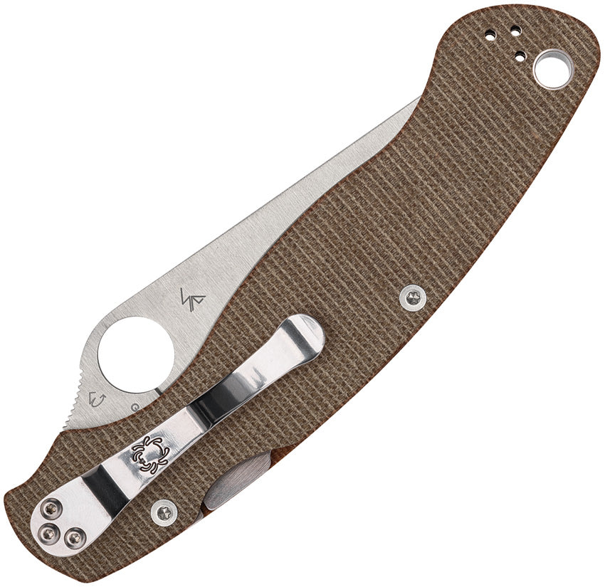 Spyderco Military 2 Brn Canvas Micarta