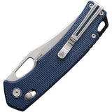 SRM Knives 9203 Ambi Lock Blue Micarta