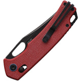 SRM Knives 9203 Ambi Lock Red Micarta