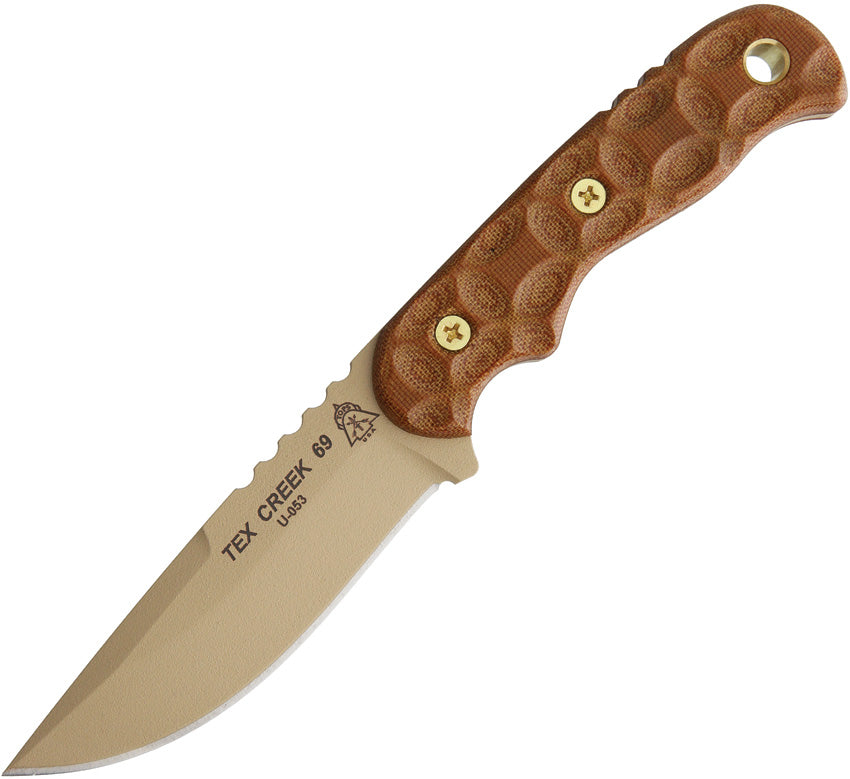 TOPS Tex Creek 69 Tan Blade/Handle