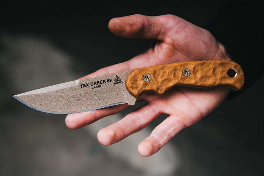 TOPS Tex Creek 69 Tan Blade/Handle