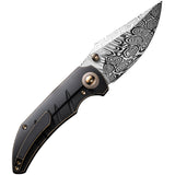 We Knife Co Ltd Riff-Raff Framelock Damascus